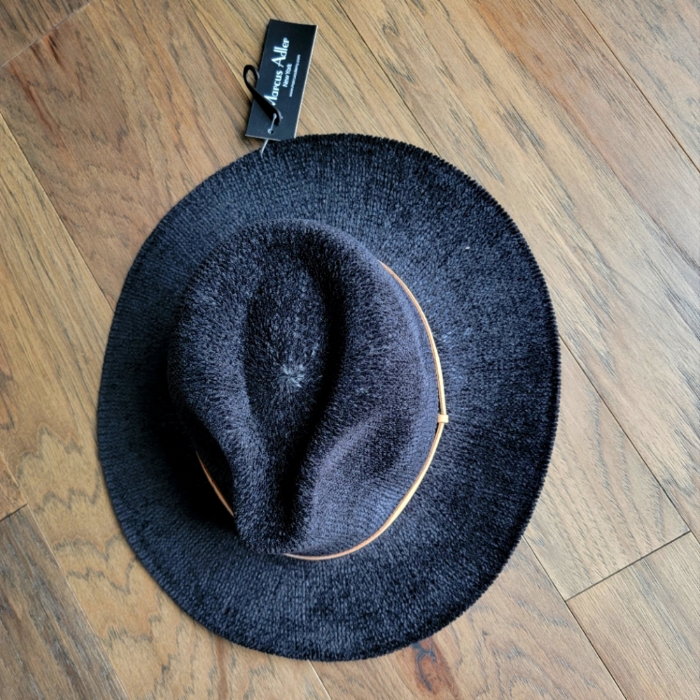 Last 1! 💥NEW Marcus Adler New York Corduroy Cowboy Cowgirl Fedora Hat  - Black - Picture 3 of 7